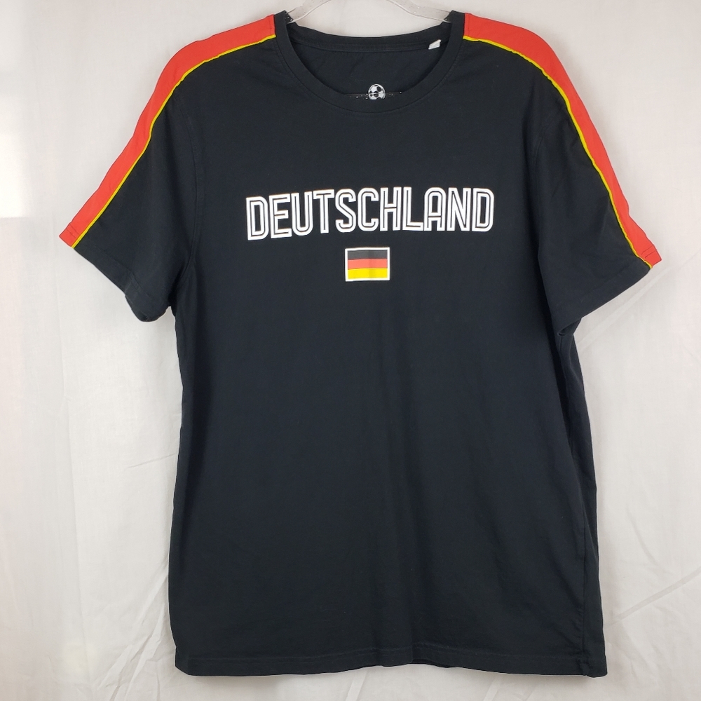 FOOTBALL DEUTSCHLAND Men's German Flag T-Shirt Size XL (M)